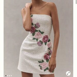 Helsi Frida Rosette Strapless Mini Dress Large w/ TAG new